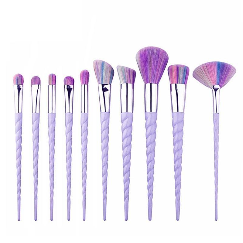 Unicorn Makeup Brushes (10 pcs)